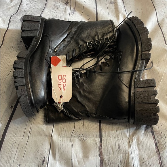 A.S.98 Shoes - New A.S.98 Black Moto Boots Size 38